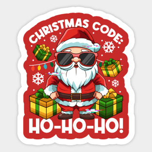 Christmas Futurism Cyber Santa Claus Sci Fi Sticker